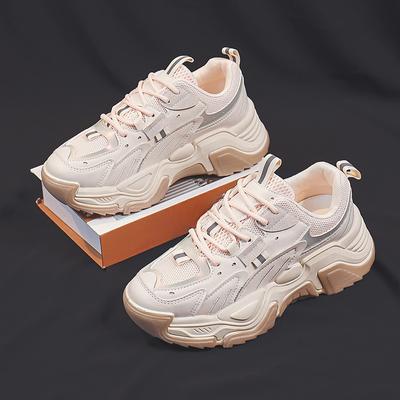 New Summer Mesh Surface Clunky Sneakers Women's Shoes Thick Bottom Casual Lightweight Non-Slip Sports Shoes Fashion
