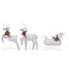 VidaXL Reindeer and Sleigh Christmas Decoration 60 LED Clear Lighting Christmas Illumination Living Room Children's Room 289978