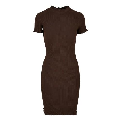

Urban Classics Womens/Ladies Ribbed T-Shirt Dress M коричневий