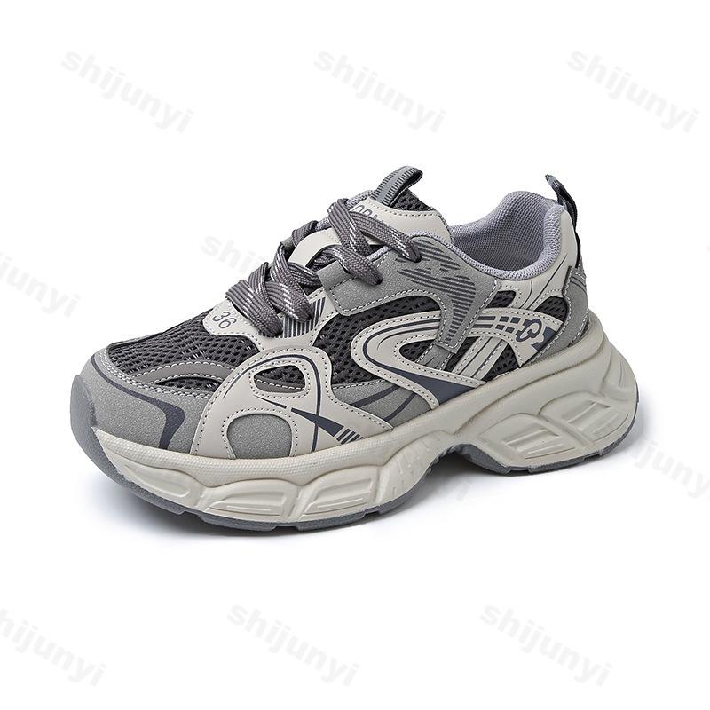 Fashion 2025 Spring New Women Shoes Non Slip Casual Shoes Breathable Mesh Comfortable Sneakers Lace-up Height Increase Vulcanized Shoes