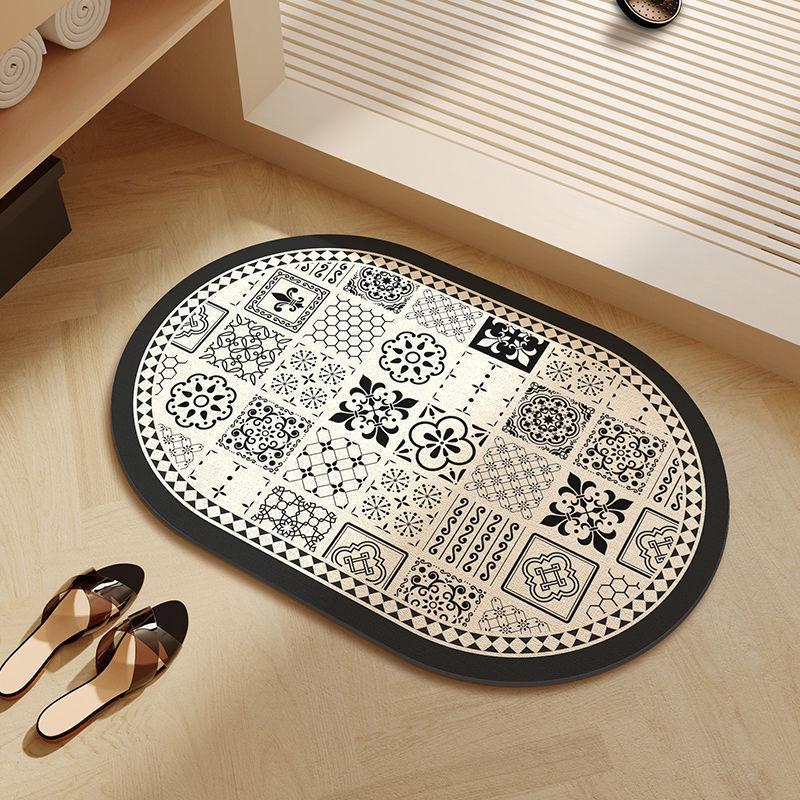 

American Bathroom Diatom Mud Floor Mat Non-Slip Absorbent Foot Mat Toilet Toilet Door Wear-Resistant Quick-Drying Carpet Dirt-Resistant 50*80cm