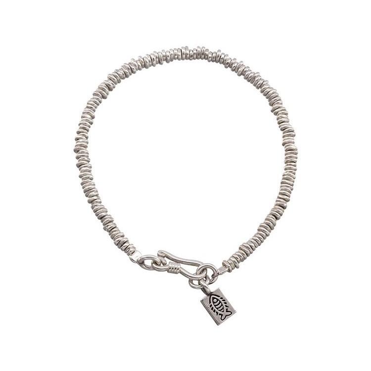 PANJBJ 925 Sterling Silver Beads Fish Bracelet for Women Design Retro Minimalism Fashion Jewelry Party Gift Dropshipping