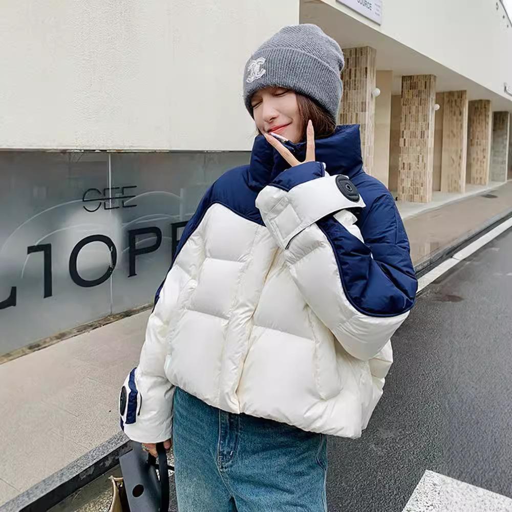 New women's winter short cotton-padded clothes, loose and thickened trendy warm jacket design