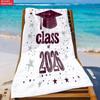 Class of 2026 Graduation Cap Beach Towel Star Confetti Grad Party Quick Dry Towel