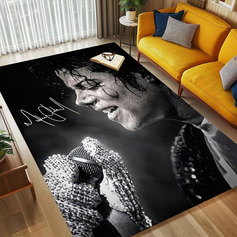 Michael Jackson Living Room Nonslip Area Rug Soft Carpet For Bedroom Gameoom Playroom Sofa Office Home Decor Doormat