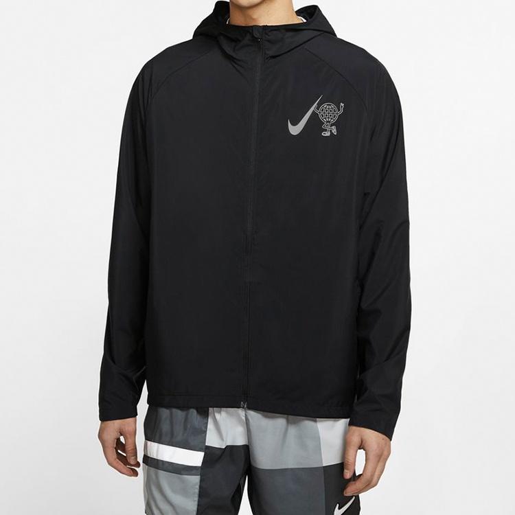 Nike Wild Run Full-length zipper Cardigan hooded Running Jacket 'Black' Men's CK2620-010