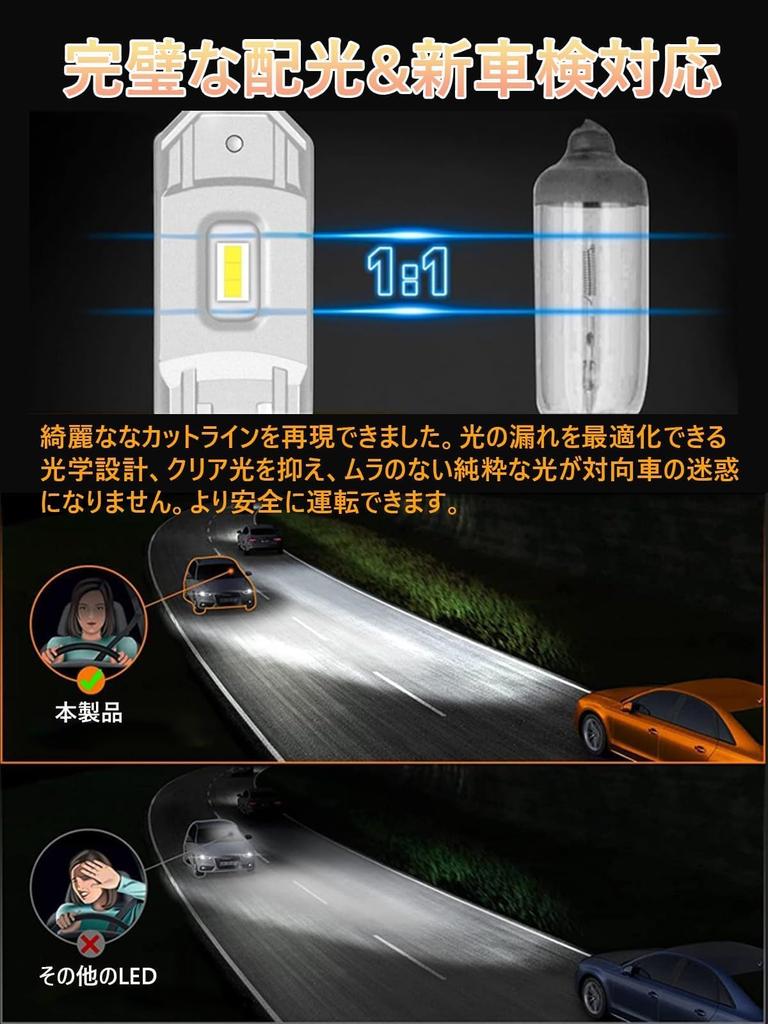 LTONXEN HB4 LED Integriert Fahrzeuginspektion Super Helles Weiß Integriert 9006 HB4 LED mit Rauschunterdrückung Set aus 2 Scheinwerfern, Kompakt, Design, Konform,