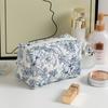 Floral Print Travel Portable Minimalist Large Capacity Soft Storage Makeup Bag