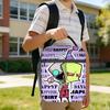 Cute Cartoon Invaders Zims Insulated Lunch Bags Cooler Bag Reusable,Lunch Container Portable Tote Lunch Box Men Women Travel