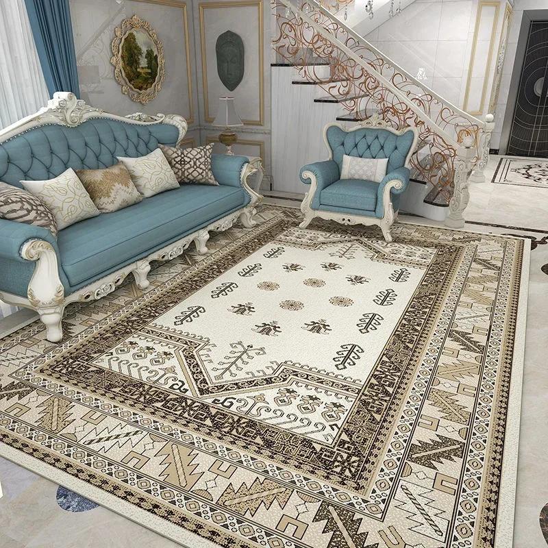 Retro Persian Style Living Room Luxury Decoration Carpet Rugs for Bedroom Hotel Large Area Carpets Lounge Rug Home Decor Mat