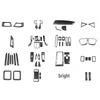 Carbon Fiber Interior Stickers for 15-23 Alphard Vellfire 30 Series, Scratch-Resistant