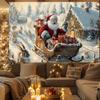 1pc 2D Flat, Festive Christmas Party Banner - for Festive Decoration In Living Room or Outdoors, No Power Required Wsj