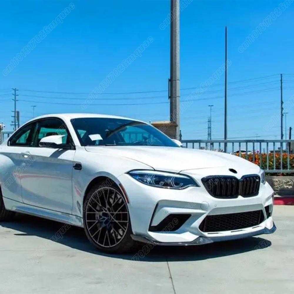 For BMW F87 M2 2016 2017 2018 2019 2020 2021 3PCS Car Front Bumper Spoiler Lip Splitter Guard Protector Exterior Accessories