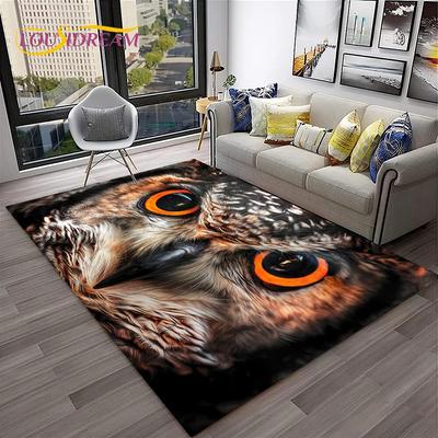 Alfombra con dibujos animados en 3D de la serie Owl, para el hogar, la sala de estar, el dormitorio, el sofá, la cocina, decoración, alfombra para el área de los niños, alfombra antideslizante