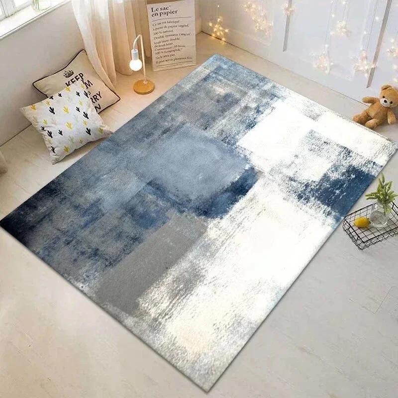 Carpet Modern Simple Light Luxury Rug Soft Non-Slip for Living Room Kids Bedroom Coffee Table Retro Home Decoration