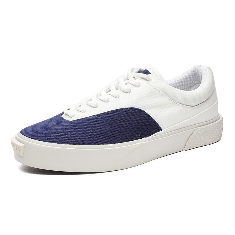 

Men s Black and White Patchwork Canvas Fashionable Men s Shoe with Versatile Design Star Style Casual Shoes with Super Soft Sole 44