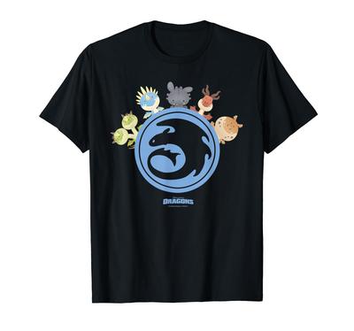 DreamWorks How To Train Your Dragon Tiny Adventures Circle Emblem T-Shirt
