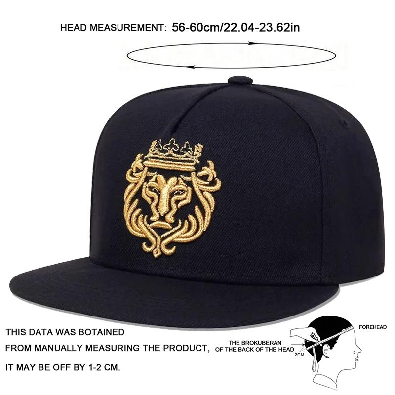 Hip-Hop Stitching Embroidered Crown Lion Neutral Gender Women Men For Hats Spring Autumn Outdoor Adjustable Casual Baseball Caps Trucker Sunscreen