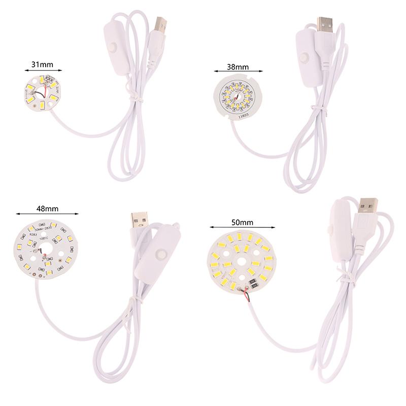 1Pc 1.5M Line Length Dc5V Led Chips Smd5730 Led Lamp Usb 3W Light Board Warm White Light With On/Off Switch Cable
