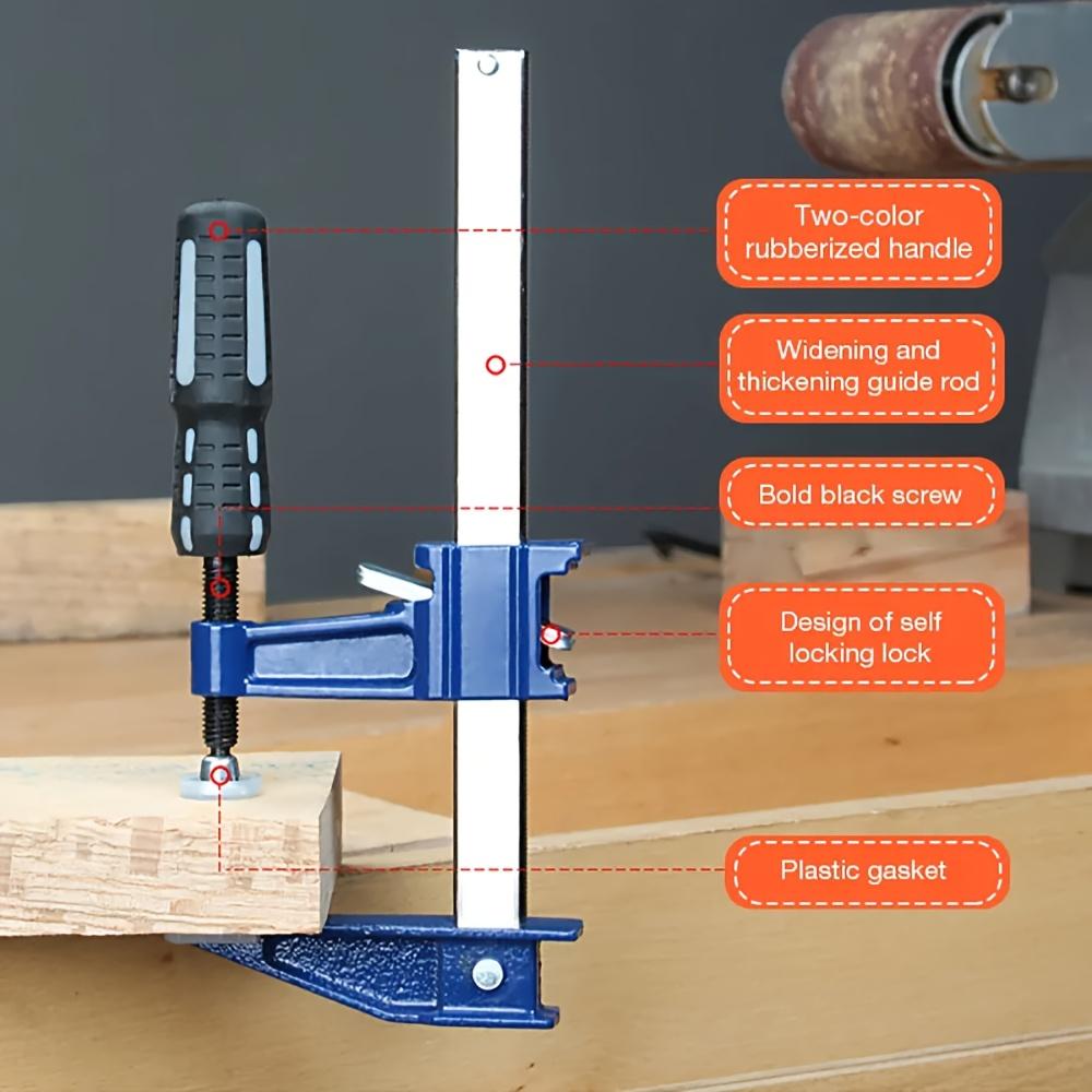 2/4 Pack Steel F Clamp Light Duty, 6 inch Bar Clamp Set, for Woodworking, Metal working, 300 lbs Load Limited