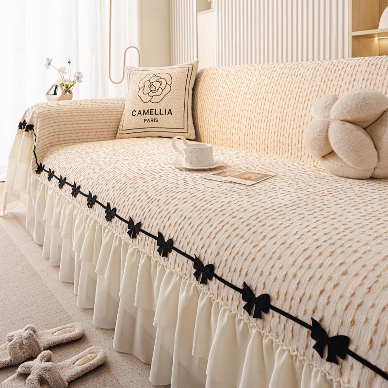 Light Luxury Minimalist Sofa Towel, Suitable for All Seasons, Pet Friendly, Anti Slip and Dustproof, Machine Washable Sofa Cover