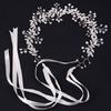 1pcs Silver-plated Hair Bands Ladies Luxury Wind White Handmade Crystal Headdress Wedding Garland