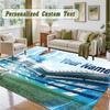 Crystal Velvet Square Rug Custom NameErling Haaland Pattern Non Slip Home Floor Decor Rug