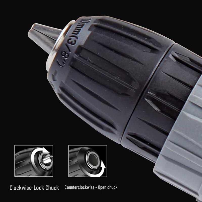 TUOHE 12V Cordless Electric Screwdriver Drill Kit CN Plug (adapter Included)