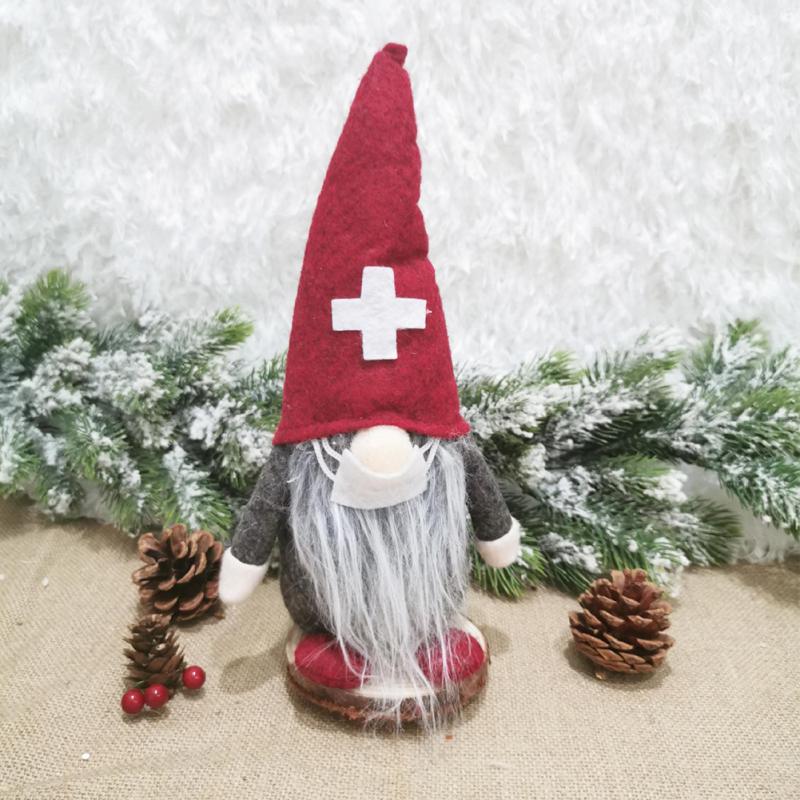 Christmas Pendant Knitted Plush Gnome Doll Decoration Christmas Tree Wall Hanging Ornament Holiday Home Decor Gift Sitting Toy
