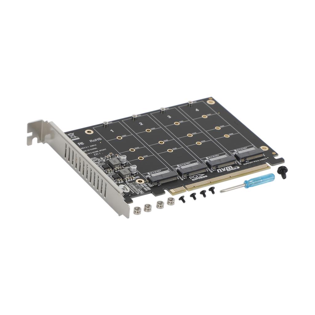 PCI-E Signal Split Array Card PH44 X16 NVME 4 Disk Array Card Support M.2 SSD