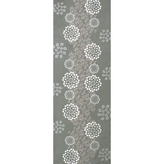Somen Anbo Tenugui Towel, Lace Flower, Gray, Hand-Dyed, 100% Cotton, Tokuoka Fabric, Made in Japan, 35cm x 100cm