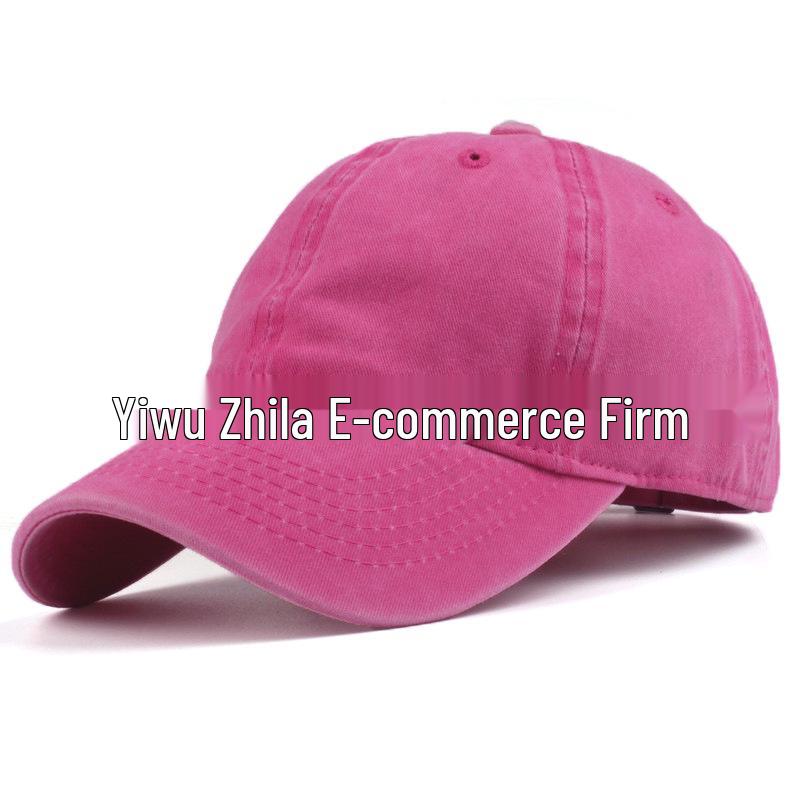 Solid Color Distressed Washed Baseball Cap - Minimalist Casual Hip Hop Style