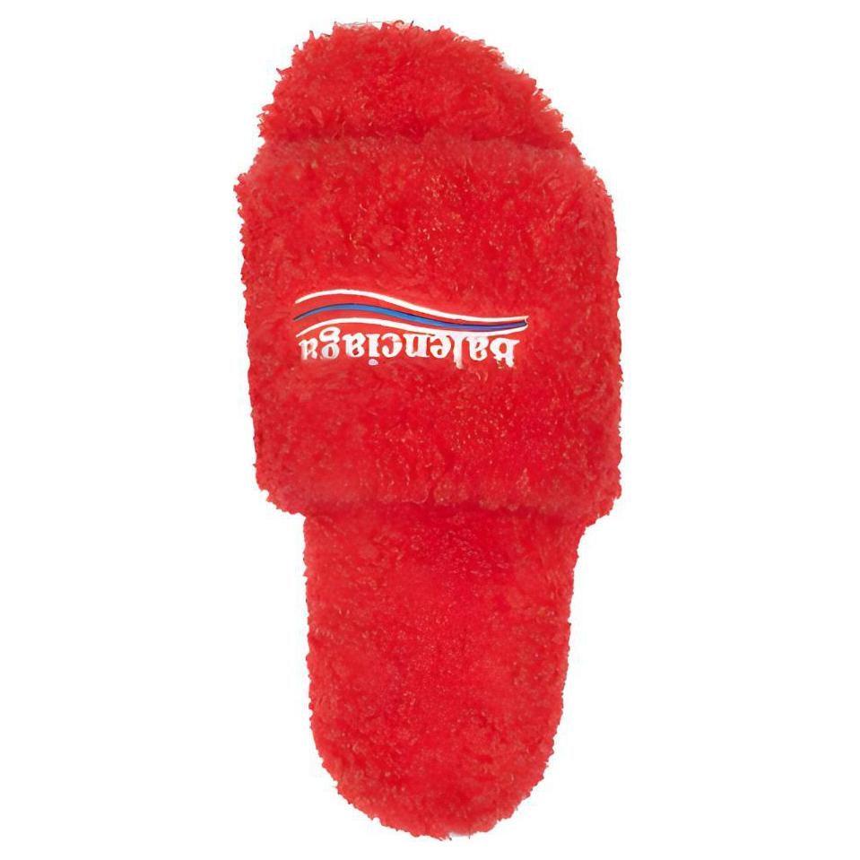 Balenciaga Furry Slide Red White Women's 654261W2DO16596