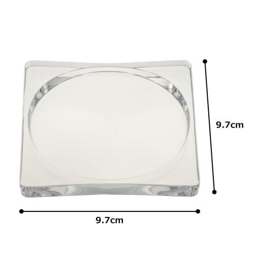 IJ Unbreakable Coaster, 9cm, Wobble Design, Dishwasher Safe, Made in Japan, Stylish and Cute, Clear Plastic Coaster for Glasses, Mugs, Bathrooms, and