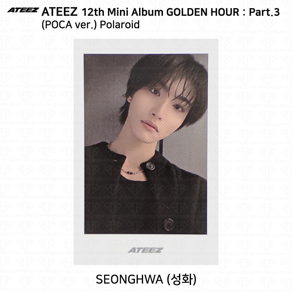 

ATEEZ 12-й мини-альбом Golden Hour Part.3 версия POCA. Официальная фотокарточка QR-карта Seonghwa - Polaroid