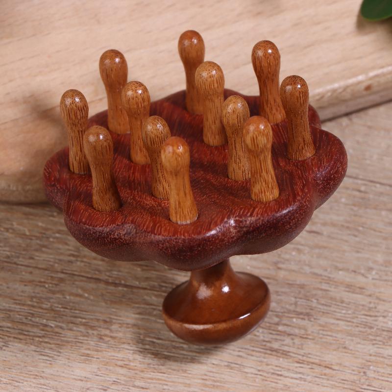 Santálový hřeben se širokými zuby Dřevěný masážní přístroj na pokožku hlavy Relaxační masáž hlavy Hřeben na rozčesávání Masážní hřebeny na pokožku hlavy pro ženy