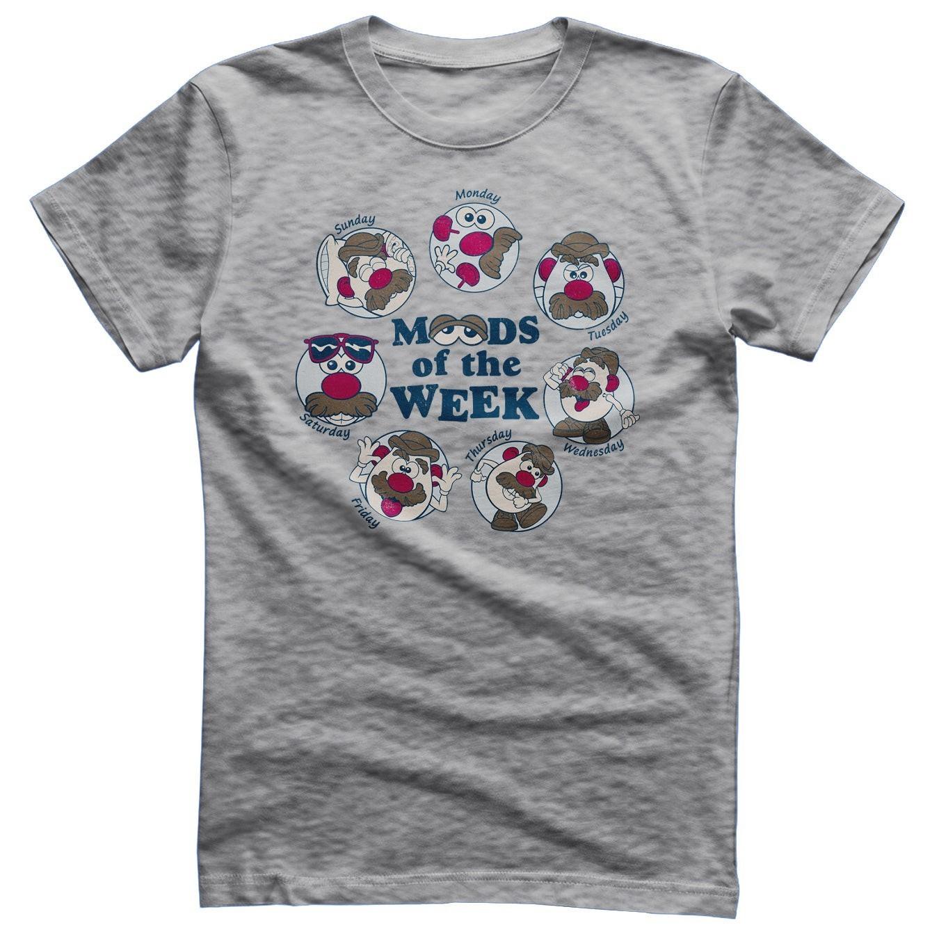 Officially Licensed Mr Potato Head Moods of the Week Mens T-Shirt S