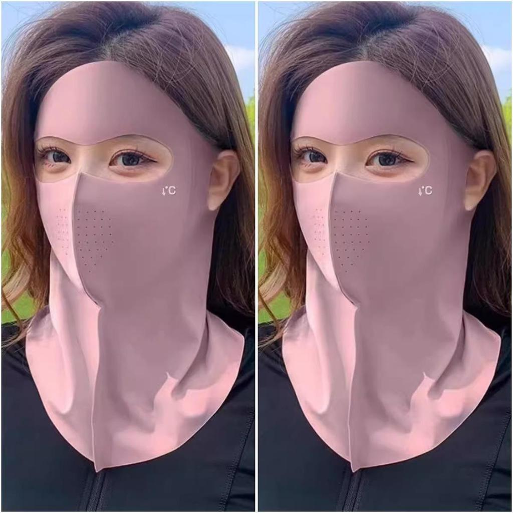 Women's Full Face Summer 2025 Anti-UV Sunscreen Mask - New Style with Sunshade and Neck Protection