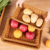 Plastic Display Basket Woven Pattern Bread Fruit Tray Creative Organization Box  Home Shop Hotel