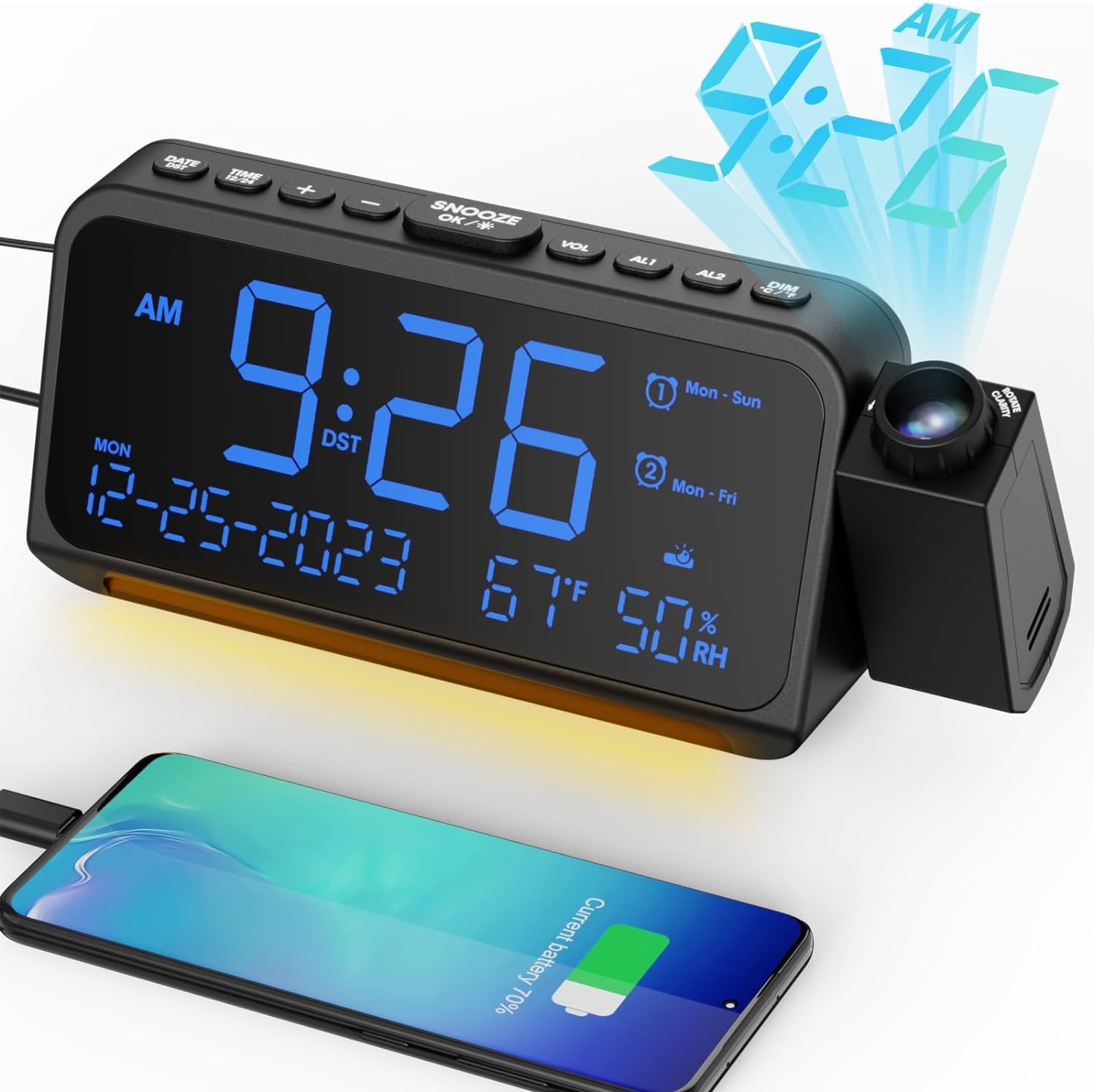 

Digital wall ceiling projection table projection projection angle compatible brightness adjustment loud volume dual hour smartphone stylish table
