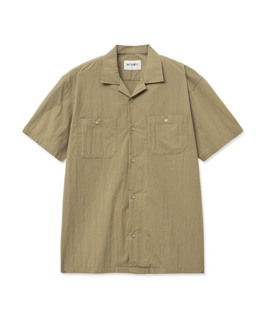 INTEMPOMOOD Uncle Open Collar Half Shirt: 2 Colors