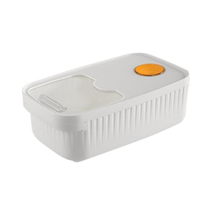 Rice Container Plastic Large Capacity Airtight with Lid Rice Bin for Grain Cereal Flours White 5kg