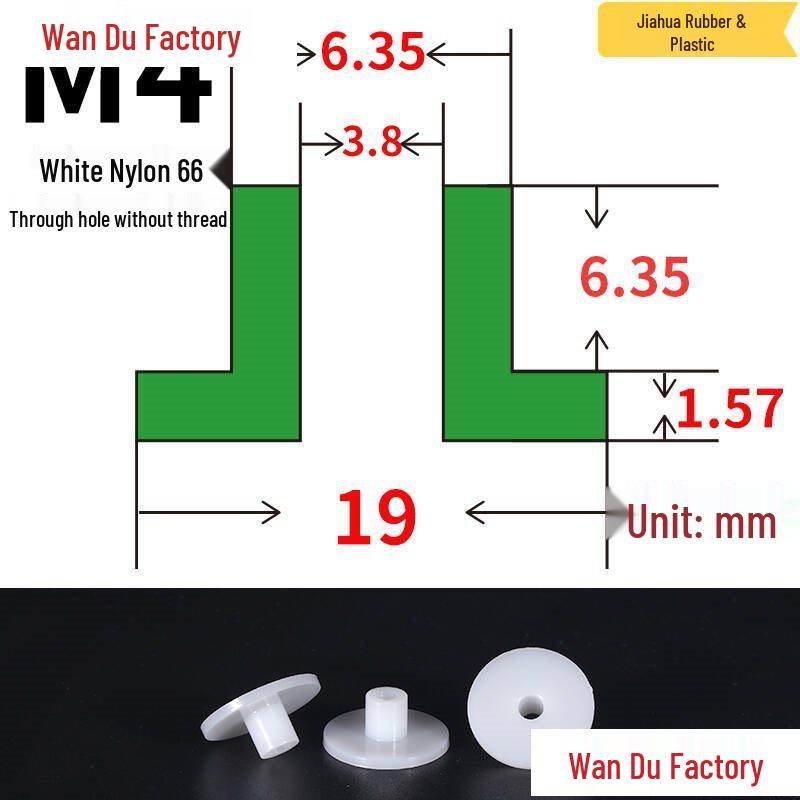 T-Shaped Nylon Insulating Bushing Spacer for M3-M35 Threads
