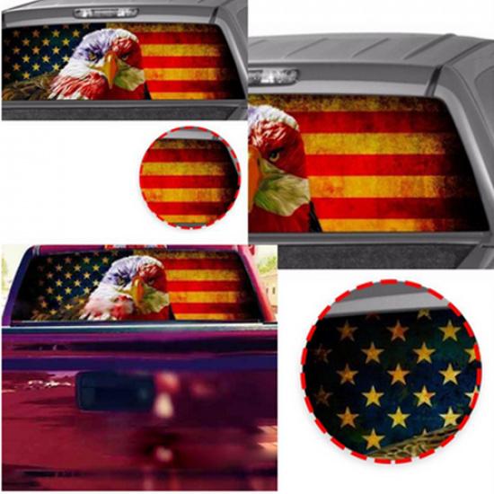 Fit For Dodge Ram 1500 Car Rear Window Tint Sticker Animal Pattern Decal Decor