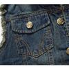 Youth Spring and Fall Plus Size Denim Vest Unique Sleeveless Slim Top