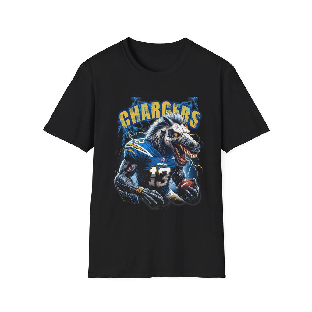 Los Angeles Chargers Horror Mash Up T-Shirt - Spooky NFL Fan Apparel