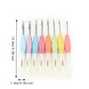 8Pcs Soft NonSlip Grip Crochet Hooks Set Plastic Crochet Hook Kit Knitting Needles Set  Hair Styling