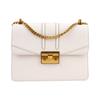 Charles & Keith Metal Buckle Flap Chain Small Square Bag Women Shoulder Bag White CK2-21200009-5