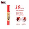 Dual-Tip Oil-Based Marker: Waterproof & Fade-Resistant, Thick & Thin Tips in Black, Red, Blue - Ideal for Logistics