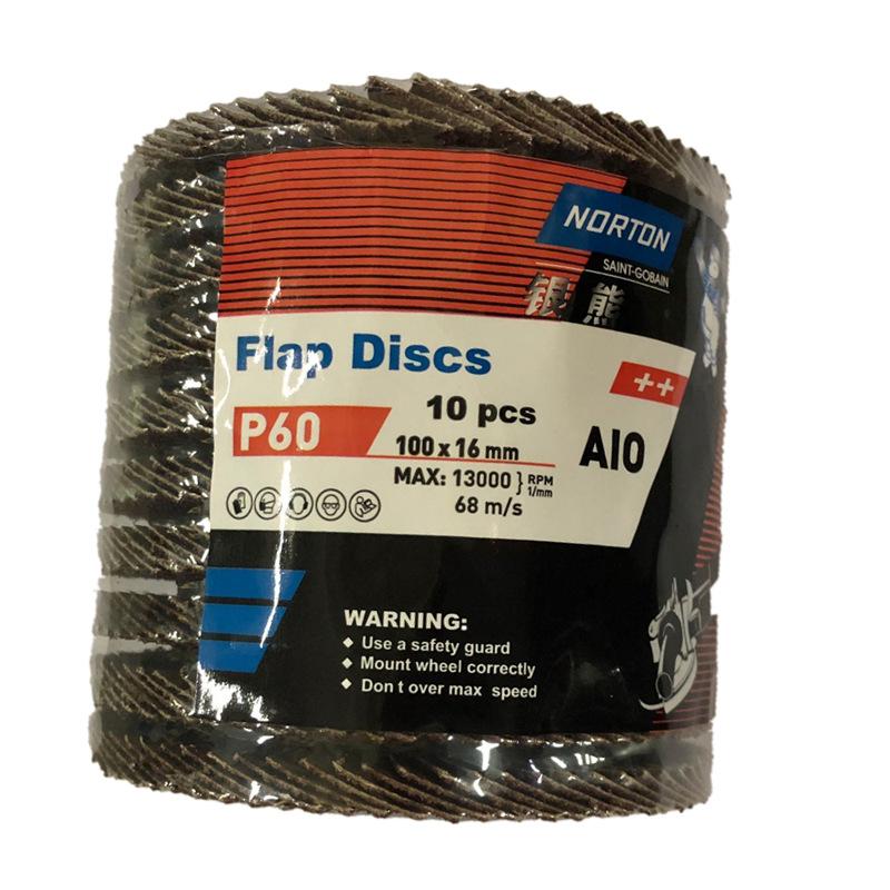 10 Pcs Flap Discs 100mm Grinding Discs 60 Grit for Angle Grinder to Sanding Grinding Metal Wood